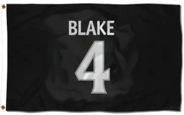 Black Los Angeles Kings Rob Blake   Flag (3 X 5)