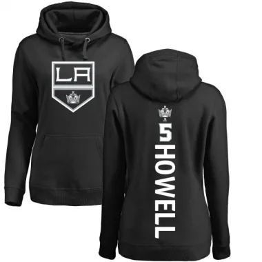 Black Women's Harry Howell Los Angeles Kings Branded Backer Pullover Hoodie