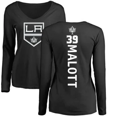 Black Women's Jeff Malott Los Angeles Kings Backer Long Sleeve T-Shirt -