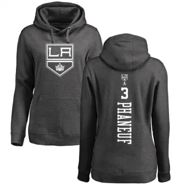 Charcoal Women's Dion Phaneuf Los Angeles Kings Branded One Color Backer Pullover Hoodie