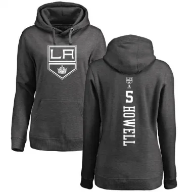 Charcoal Women's Harry Howell Los Angeles Kings Branded One Color Backer Pullover Hoodie